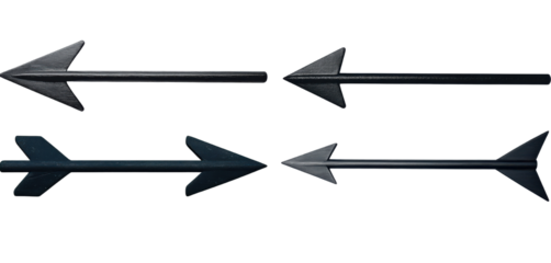 series of sharp, metallic barbed arrows pointing right, symbolizing direction, aggression, and progress in a dark, formidable manner.