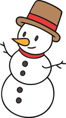 Snowman in a hat