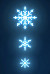 Blue Christmas winter background featuring a decorative snowflake pattern and frozen crystal ice stars for a cold holiday season celebration vector illustration