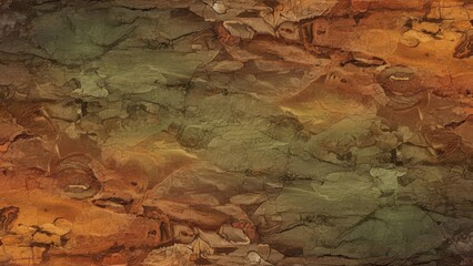 Abstract texture of weathered mottled orange and green surfaces