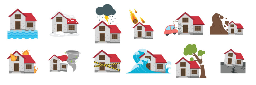 Illustration of natural disaster icon