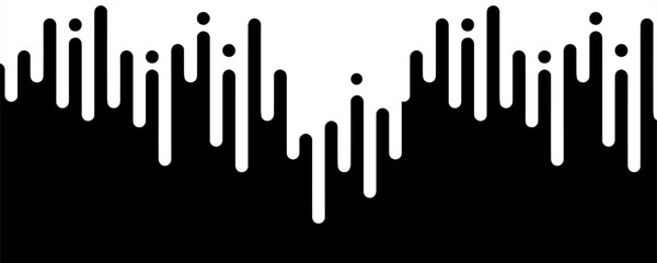 Abstract Black and White Liquid Drip Wave Shape Vector Background