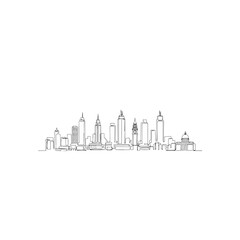 Fototapeta premium Skyline of a modern city isolated on transparent background