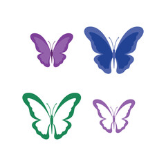 Butterfly icon vector design template