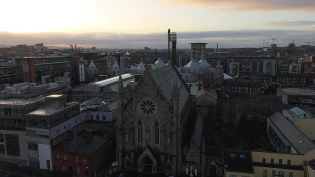 4K Cinematic Drone footage of St Mary of the Angels Capuchin Church Dublin_02