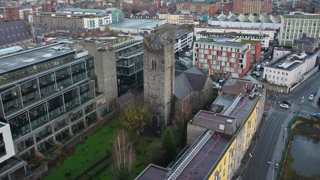 4K Cinematic Drone footage of St Michan's Church of Ireland Smithfield Dublin_20