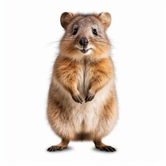 Fototapeta premium quokka standing , isolated on transparent background cutout