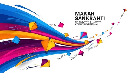 Makar sankranti kite flying festival celebration