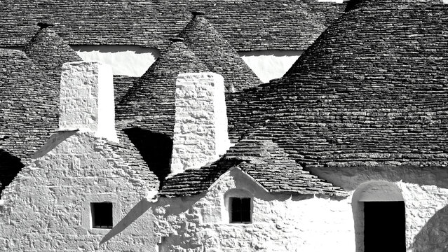 Lo spettacolare complesso dei Trulli di Alberobello, patrimonio Unesco. Puglia, Italia