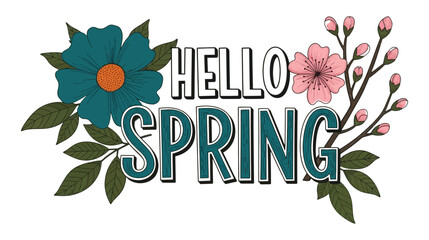 Greeting spring flowers