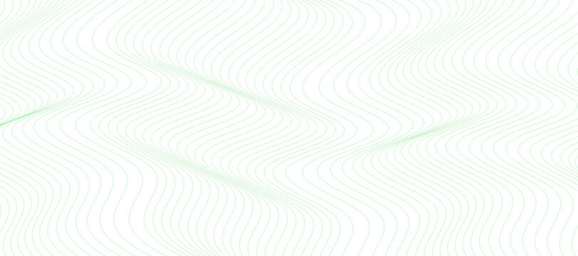 Halftone wave green dots background. Abstract dotted wave lines. 