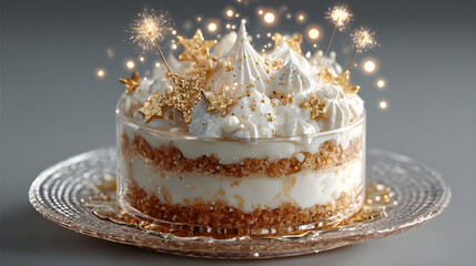 christmas cake with candle