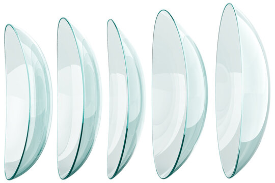 Contact Lenses, side view, transparent background