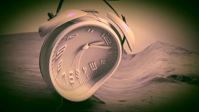 A Doomsday alarm clock running backwards	
