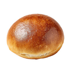 Fresh Golden Brown Brioche Burger Bun Isolated on Transparent Background