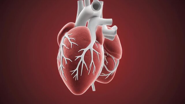 3D Animation of Human Heart Chordae Tendineae Rotation