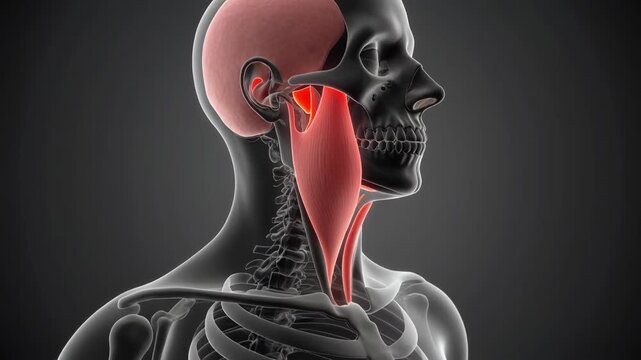 3D Medical Animation of Human Stapedius Muscle Anatomy