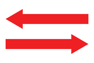 Long arrows. Red arrow pointing vector. Red left arrow icon. Straight long arrow pointing . Vector red long arrow icon. Thin long arrow vector icon. A solid long arrow pointing on white background. © RadiantForms