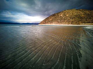 Lines of the sand under water, Salda Lake. 