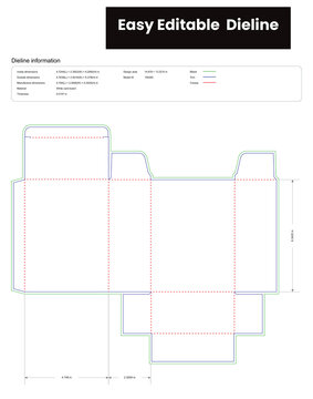 tuck end boxes twin arm cards dieline template box dieline die lines packaging custom dieline  box cardboard box dieline pizza box dieline printable product packaging layout,