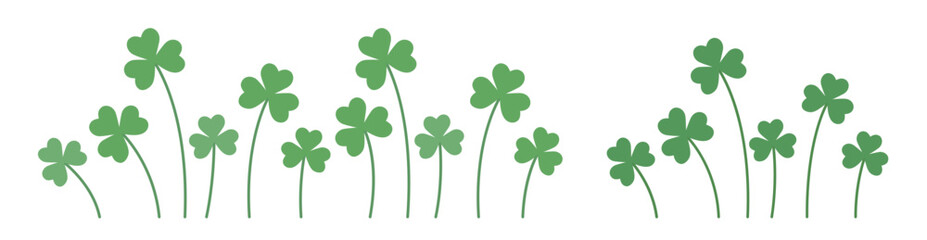 St. Patrick&rsquo;s Day Shamrock Clover Plant Flat Vector Illustration.
Green Shamrock Clover Plants, Lucky Irish Flat Vector Design.
Shamrock Clover Leaves Spring Plant Flat Vector Illustration.