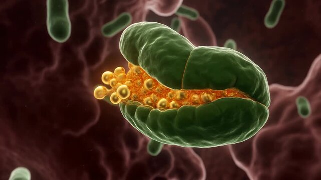Microscopic view of peroxisome detoxification process with nanobubbles