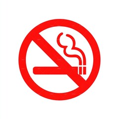 Red circle with diagonal line and cigarette image