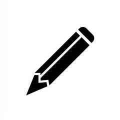 Fototapeta premium Simple black pencil icon
