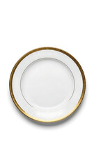 Elegant White Dinner Plate with a Subtle Gold Rim for Sophisticated Dining and Special Occasions
