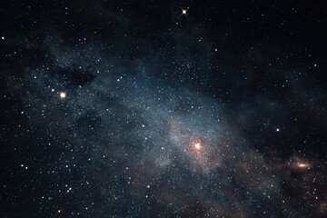 Ethereal nebula with sparkling stars in deep space