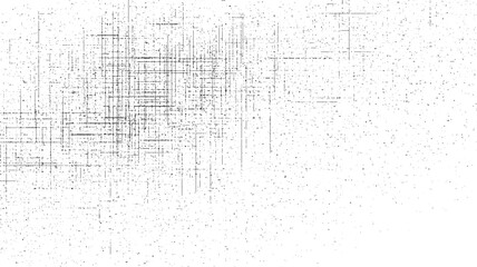 Fototapeta premium Black and white abstract grid pattern with scattered dots and lines background texture 1 grunge distressed
