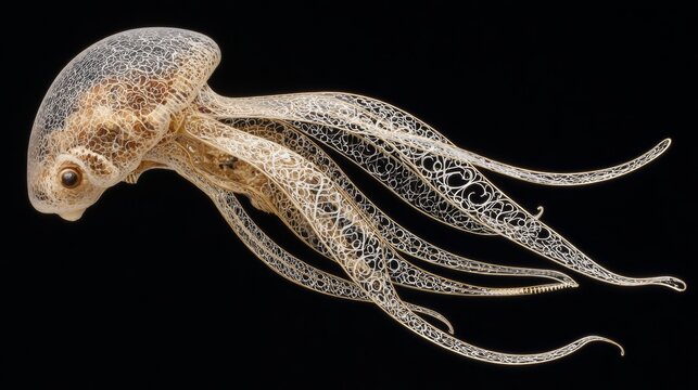 futuristic mechanical ai robotic jellyfish