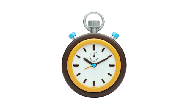 3D Render of a Stylized Stopwatch - Powered by Adobe