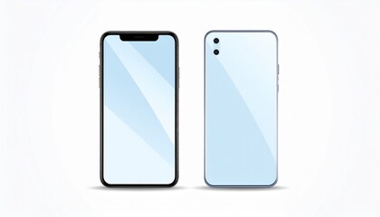   
Four smartphones side by side on light gray background, each with different front camera notch design.