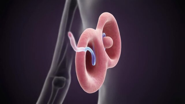 3D Animation: Orbital View of Human Cochlea and Auditory Nerve Function