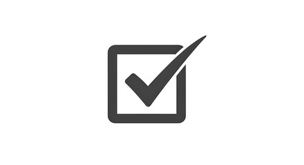 A simple black and white icon of a checkbox with a checkmark