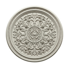 Ornate ceiling medallion design interior space decorative elegant isolated on transparent background