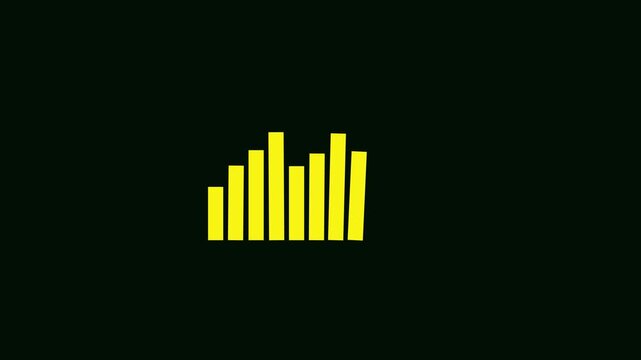 Animated bar graph chart increasing decreasing stock market business finance data