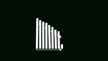 Animated business chart growth graph purple bars teal line statistics . Purple bar chart animation business growth data visualization finance report 4k loop.  - Powered by Adobe