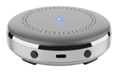 Technology device showcase smart speaker modern home product isolated on transparent background