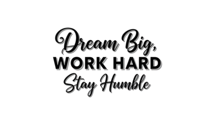 Inspirational motivational quote on black background