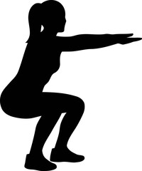 Person performing squat exercise