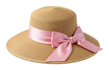 Summer fashion accessory beach resort hat style isolated on transparent background