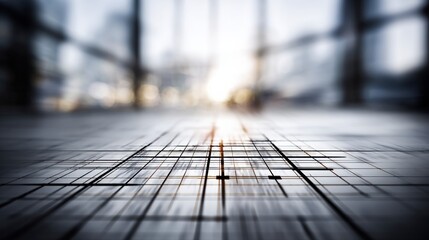 Risk Control Concept With Abstract Grid Design on a Floor in a Modern Indoor Setting During Daylight