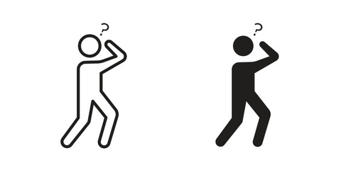 Fototapeta premium Forget icons symbol, logo illustration. Vector graphics set