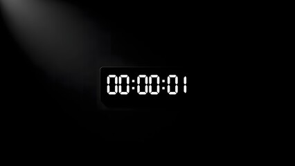Digital Clock 00:00:01 — First Second of the New Year