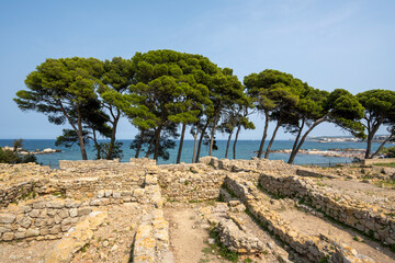 Gerona, Spain - August 18, 2025: archaeological sites of Ampurias, L'Escala, Gulf of Roses