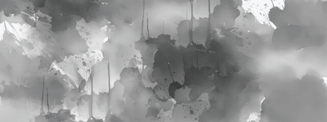 Monochrome Ink Flow Texture with Misty Layers and Expressive Feel