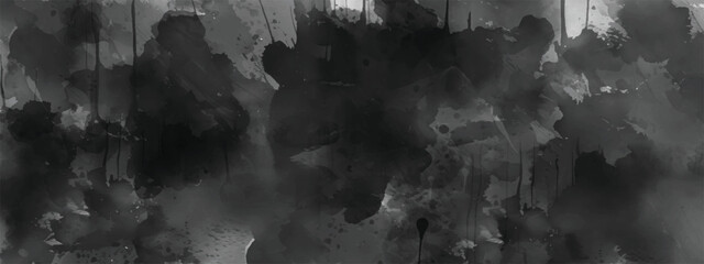 Grayscale Artistic Smoke Texture with Fluid Ink and Organic Movement