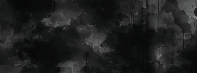 Abstract Watercolor Ink Texture with Cloudy Patterns and Soft Diffusion